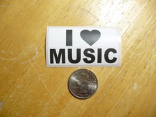 I LOVE MUSIC STICKER DECAL 1 -