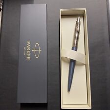 Parker Jotter XL Penna A Sfera Finitura Cromata Punta Media Inchiostro Blu NUOVO