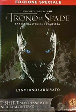 cofanetto+3 blu ray brd IL TRONO DI SPADE 7 SETTIMA STAGIONE+T-SHIRT/LANNISTER 