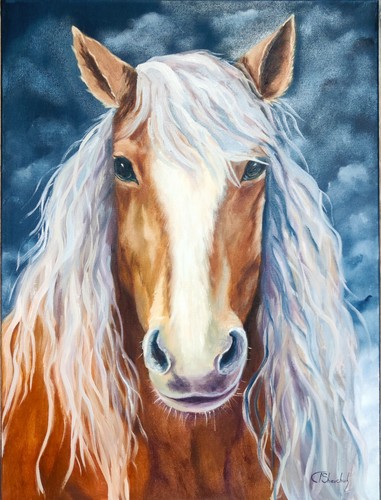 Dipinto olio originale cavallo