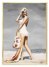Marylin Monroe - 53X73CM - Dipinto A Olio Su Tela - Con Cornice - G104650