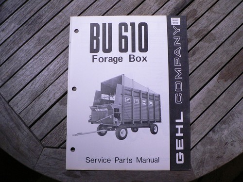 Gehl bu610 forage box servizio - bu610,