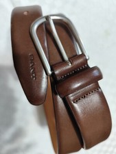 Cinta Uomo GANT Originale Vera Pelle Marrone