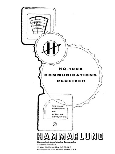 Hammarlund hq100a 100a - hq100a, hq-100a