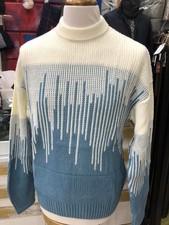 Maglione mezzo collo fantasia