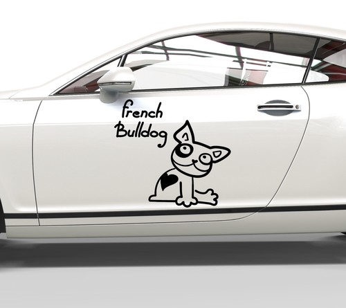 Adesivo auto bulldog francese - auto,