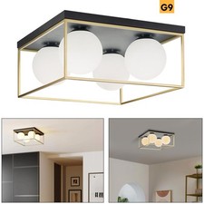 Plafoniera 4 luci attacco G9 lampada minimal soffitto bronzo globo luce cucina