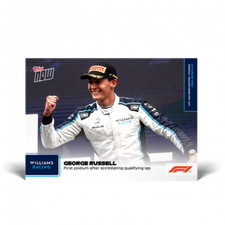 2021 TOPPS NOW F1 #42 GEORGE RUSSELL - PRIMO PODIO DOPO IL GIRO DI QUALIFICAZIONE