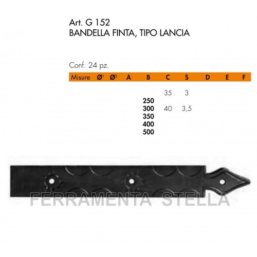Bandella finta tipo - tipo, in