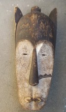 ANTICA MASCHERA TRIBALE AFRICANA IN LEGNO , CM. 35