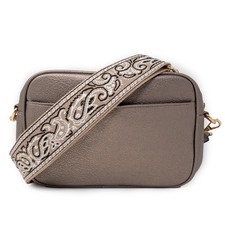 Borsetta tracolla tessuto silver ragazza donna passeggio borsa piccola argento