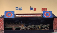 Flat Tin Soldier, Zinnfiguren, SOLDATINI PIATTI Set SCIALUPPA SALVATAGGIO REMI