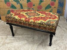 Panca ottomana rustica fatta a mano stile boemo vintage legno massello