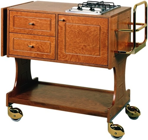 Carrello flambe 145x58x91h - carrello,