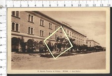 ROMA REGIA SCUOLA TECNICA DI POLIZIA I DUE EDIFICI_CARTOLINA VG 1928