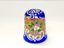 Ditale in vetro smaltato fiore