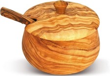 Handmade Olive Wood Sugar Bowl