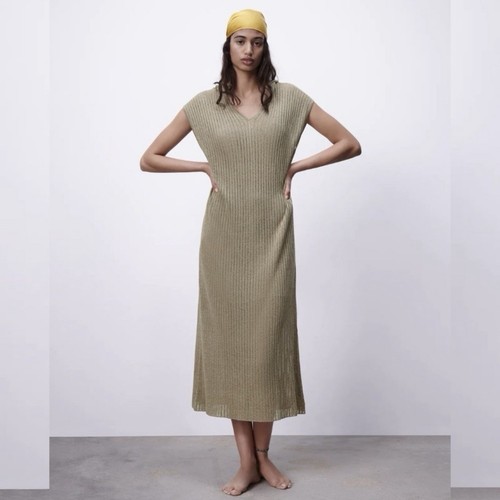Abito midi zara - zara, lurex