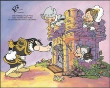 San Vincenzo 1992 Disney Tre Porcellini Lupo Spagnolo Costumi FrancobolloEx m/s MNH