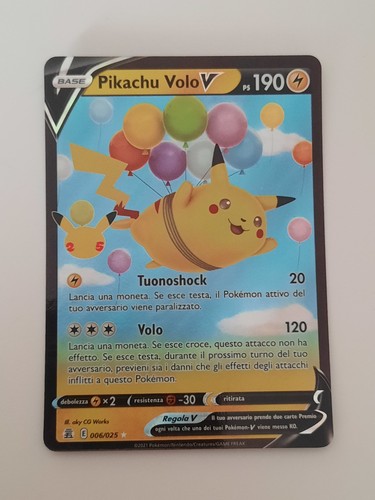 Pikachu volo 006 025 carta - volo, v