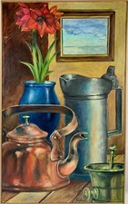 Quadro a Olio Natura Morta Con