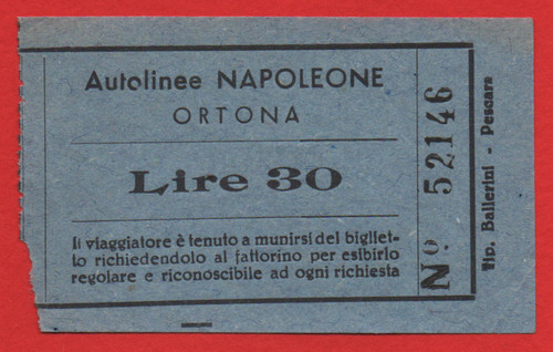 Biglietto autolinee napoleone - biglietto,