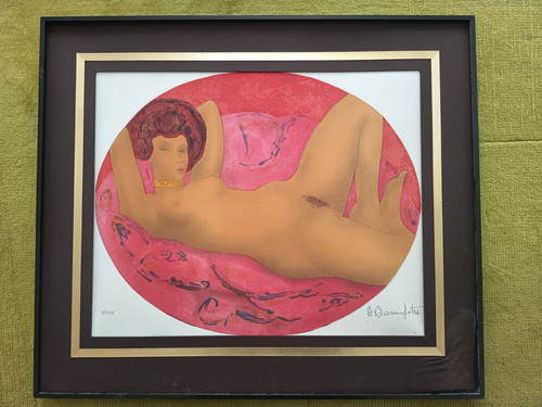 Grande lithographie feminin - grande, nu