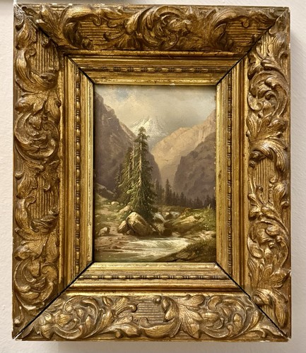 Antico dipinto olio tavola - dipinto,