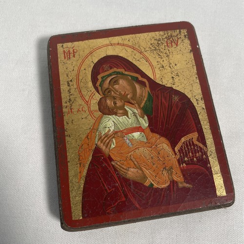 Icona bizantina madonna con - bizantina,