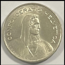 SVIZZERA 5 FRANCHI 1965 B
