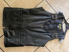 Gilet donna Nuovo vera pelle tg S/40-42 NERO Vintage