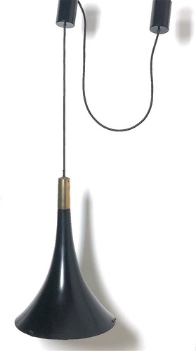 Lampadario smaltato vintage - lampadario,