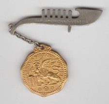 VENEZIA BAR AMERICANO VECCHIO PORTACHIAVI GONDOLA + MEDAGLIA #PL