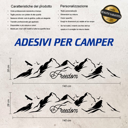 Adesivo camper 140 grafiche - adesivo, cm