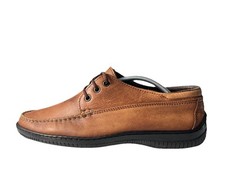 Mocassino da Uomo Vero Cuoio Made In Italy Marrone Size 43