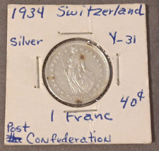 Switzerland 1 franc 1934