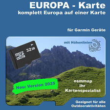 Scheda Europa Topo curve di livello - 32 GB microSD - GARMIN GPSMap etrex Oregon Edge