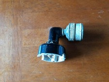 Vintage : Autentico portalampada angolato in ceramica anni 50 a parete