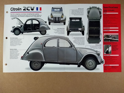 Citroen 2cv 1952 specifiche