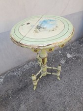 TAVOLINO TONDO LACCATO VENEZIANO - BAROCCHETTO 1940 EMILIA - DECORI DORATI