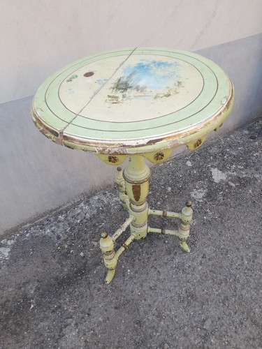 Tavolino tondo laccato - tavolino,