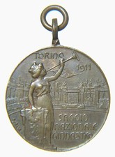 [NC] Città di TORINO - Saggio Nazionale Ginnastico (1911) Bronzo - 25mm