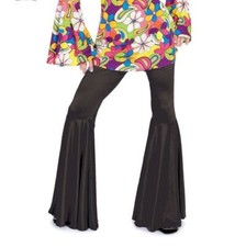 Pantalone elefante fondo a campana - nero - discoteca anni 70 - costume - 2 taglie