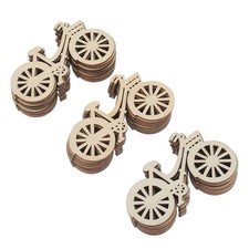 30 Pezzi Ritagli Bici in Legno