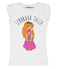 New T-Shirt Donna Fiammata Pollon Sembrava Talco Idea Regalo