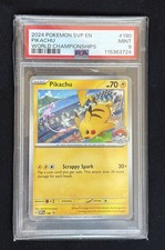 PSA 9 Pikachu SVP 190 World Championships 2024 Pokémon Black Star Promo EN