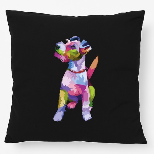 Cuscino fox terrier colorful - cuscino,