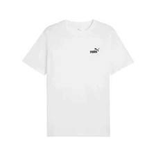 T-SHIRT PUMA ESS SMALL  NO.1 LOGO PUMA WHITE UOMO 682534 02 ORIGINALE