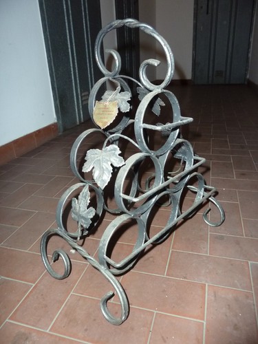 Portabottiglie ferro battuto - ferro,