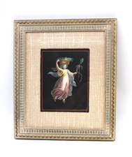 Dea italiana vintage litografia in pietra dipinta a mano cornice personalizzata